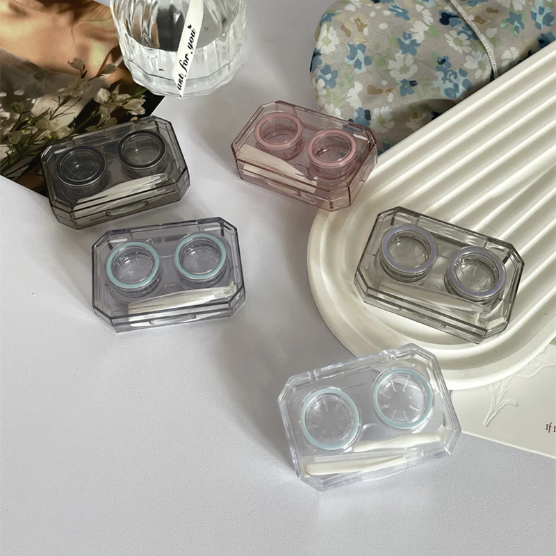 Ins Mini Simple Colored Contact Lens Case - Roseibase