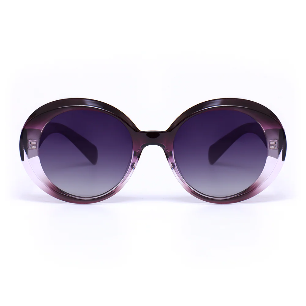 Lara Retro Round Purple Sunglasses - Roseibase