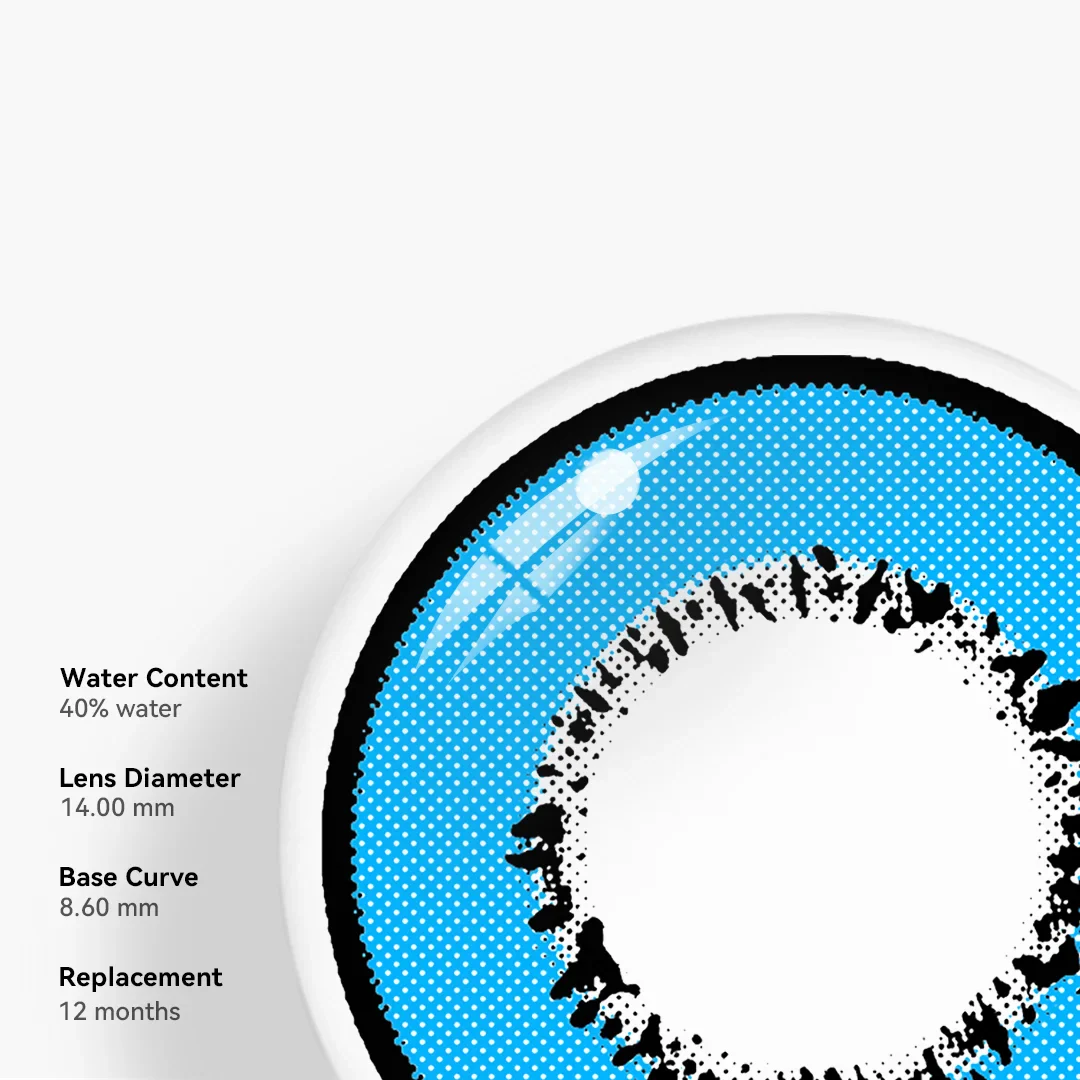 Cosplay Element Blue Prescription Colored Contact Lenses - Roseibase