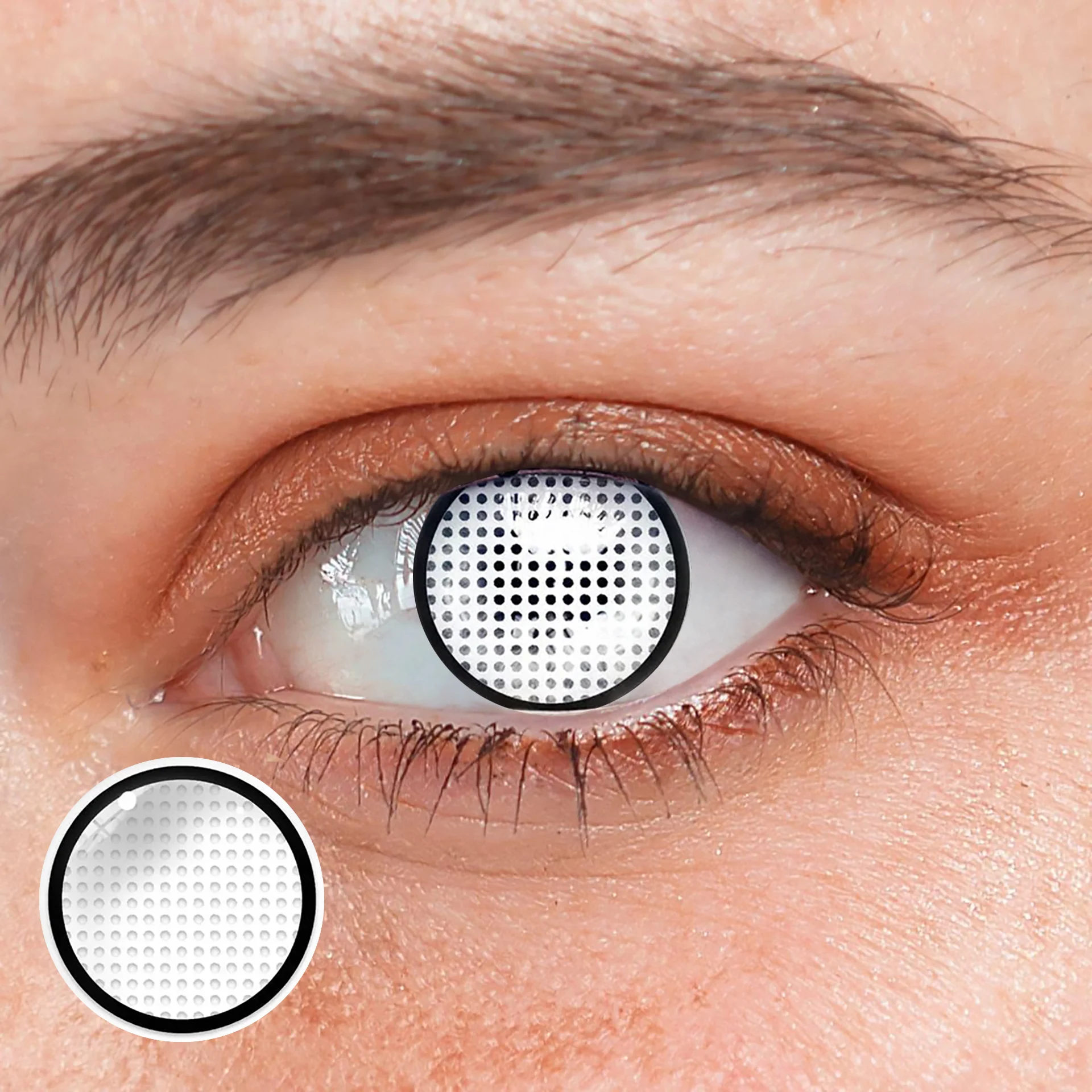 Cosplay White manson mesh Colored Contact Lenses - Roseibase