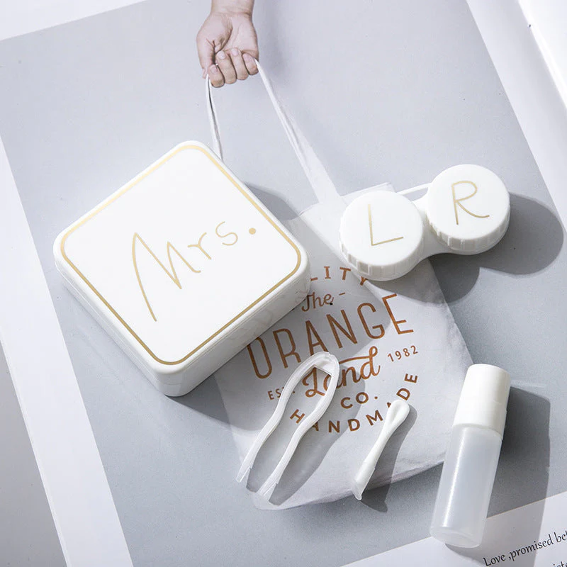 Mr Mrs Colored Contact Lens Case - Roseibase