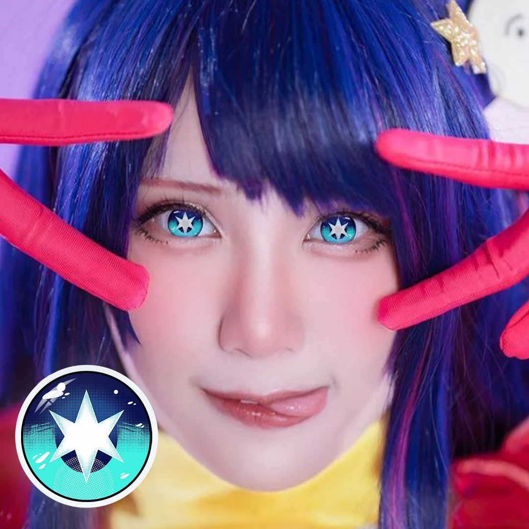 Cosplay Oshi No Ko Hoshino Akuamarin Blue Colored Contact Lenses - Roseibase