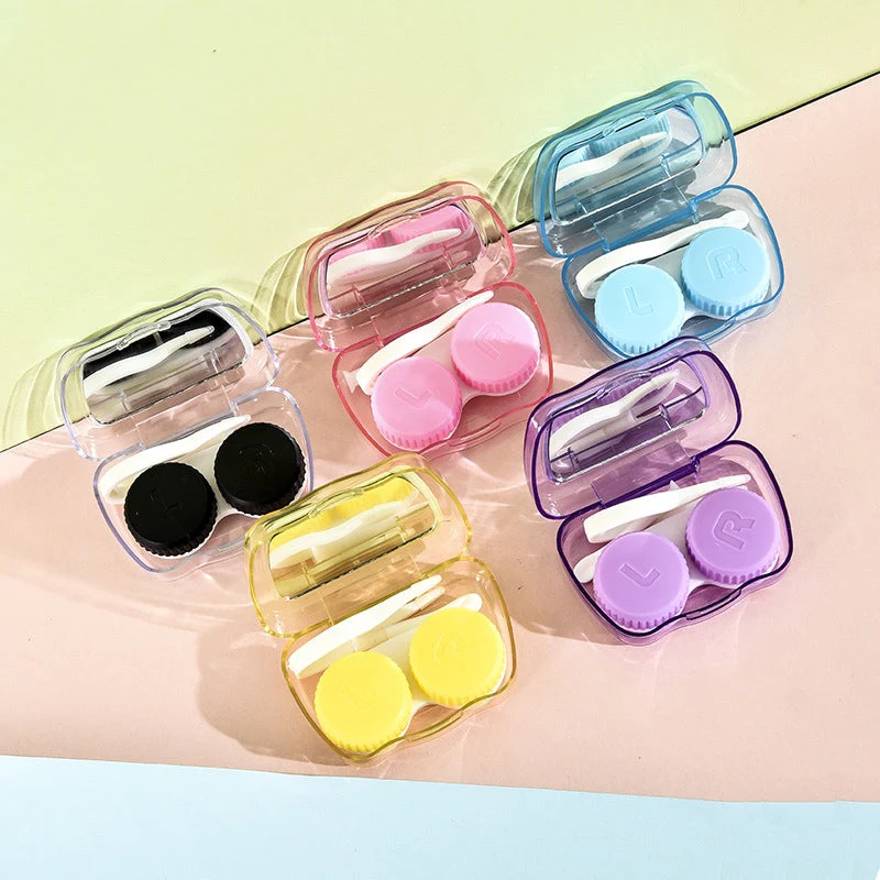 Cartoon Mini Colored Contact Lens Case - Roseibase