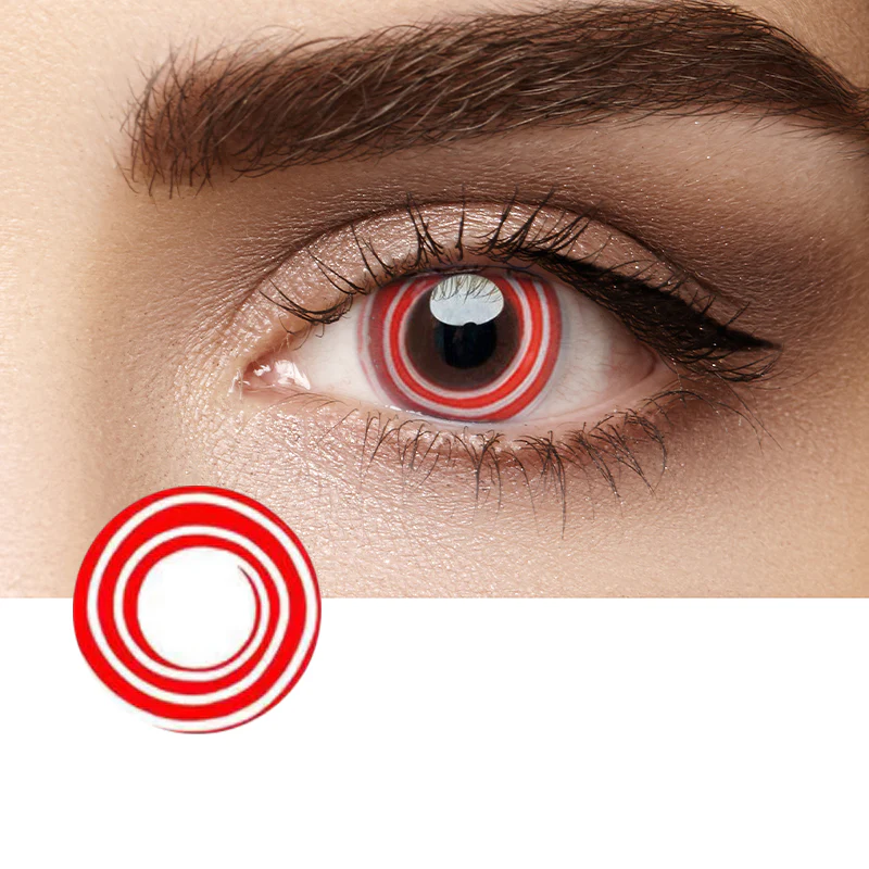 Cosplay Circle Red Contact Lenses - Roseibase