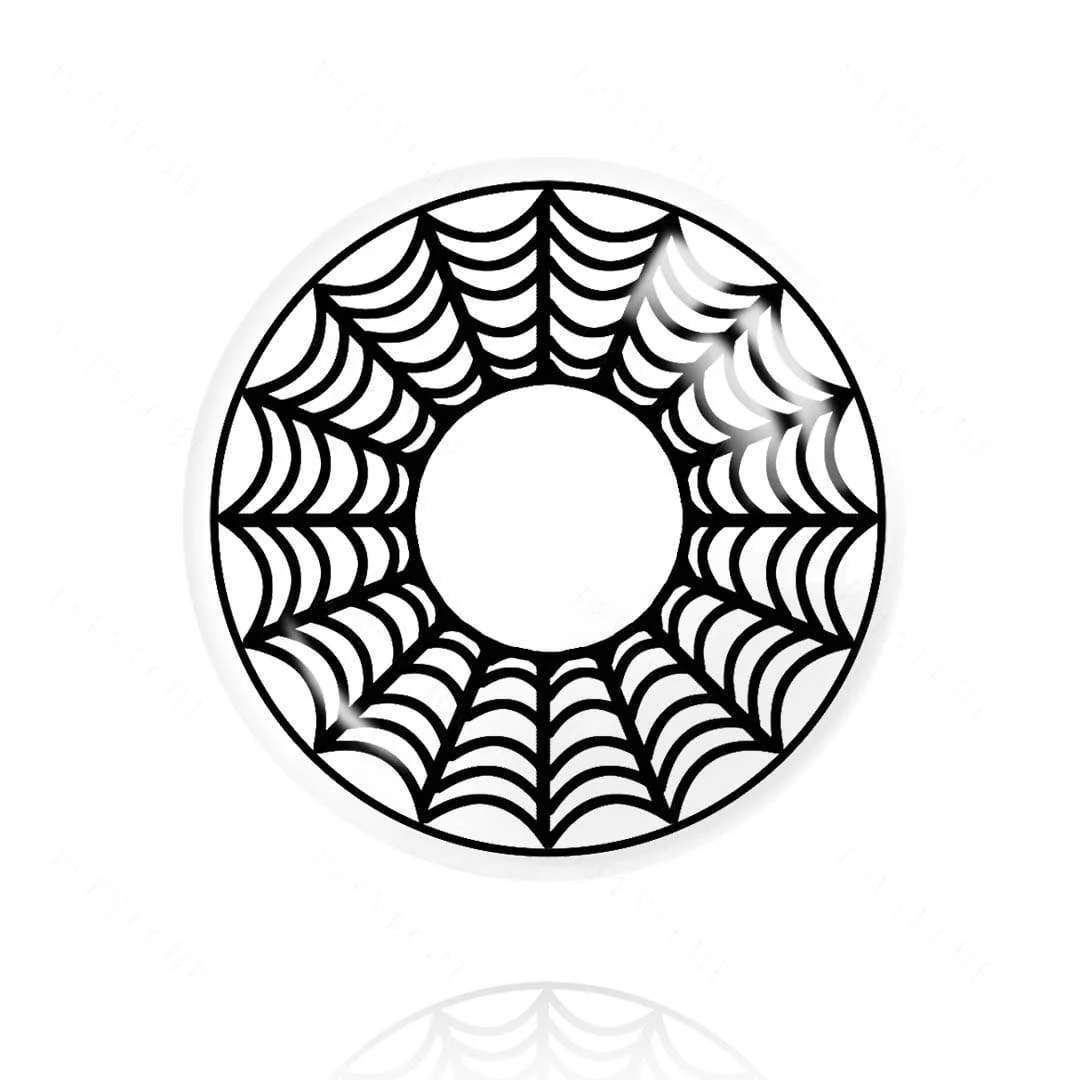 Halloween SpiderWeb White Colored Contact Lenses - Roseibase