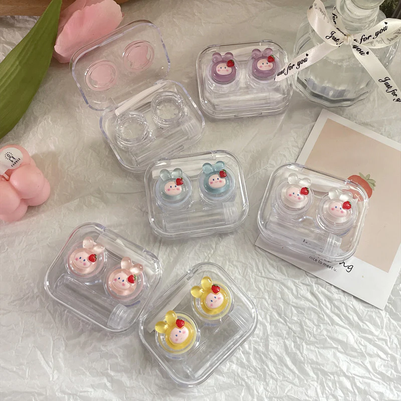 Mini Rabbit Colored Contact Lens Case - Roseibase