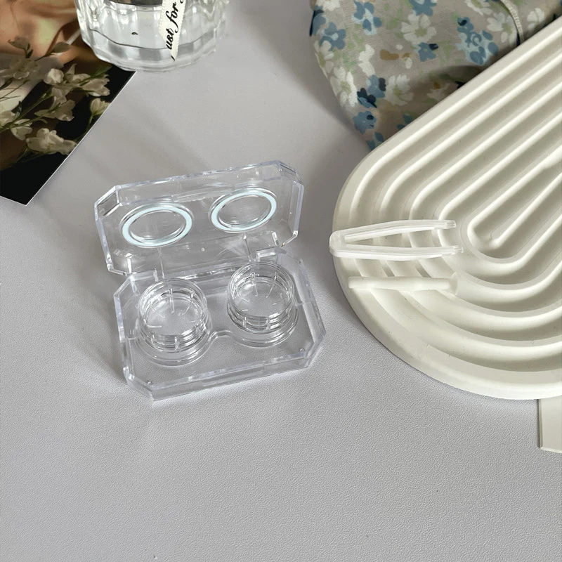 Ins Mini Simple Colored Contact Lens Case - Roseibase