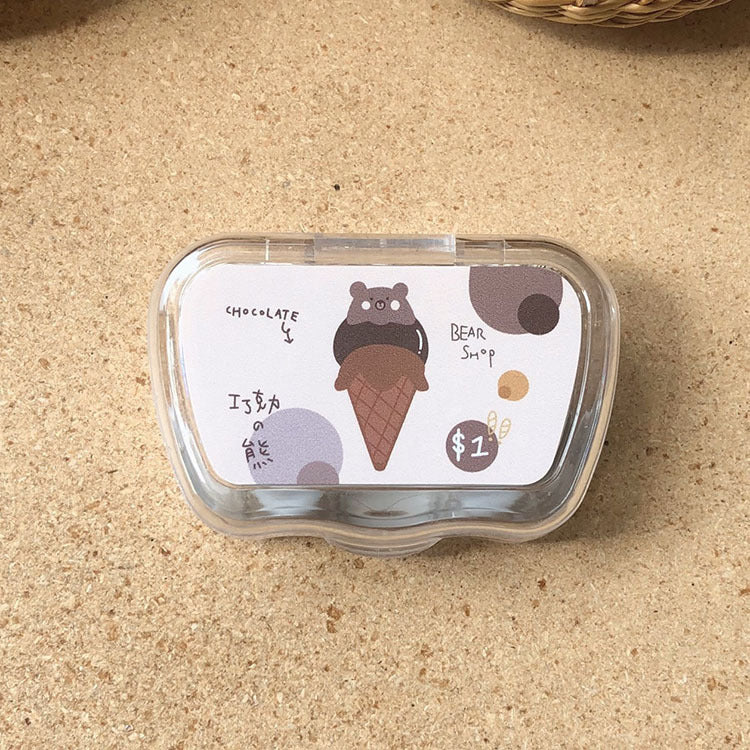 Cute Cartoon Colored Contact Lens Case - Roseibase