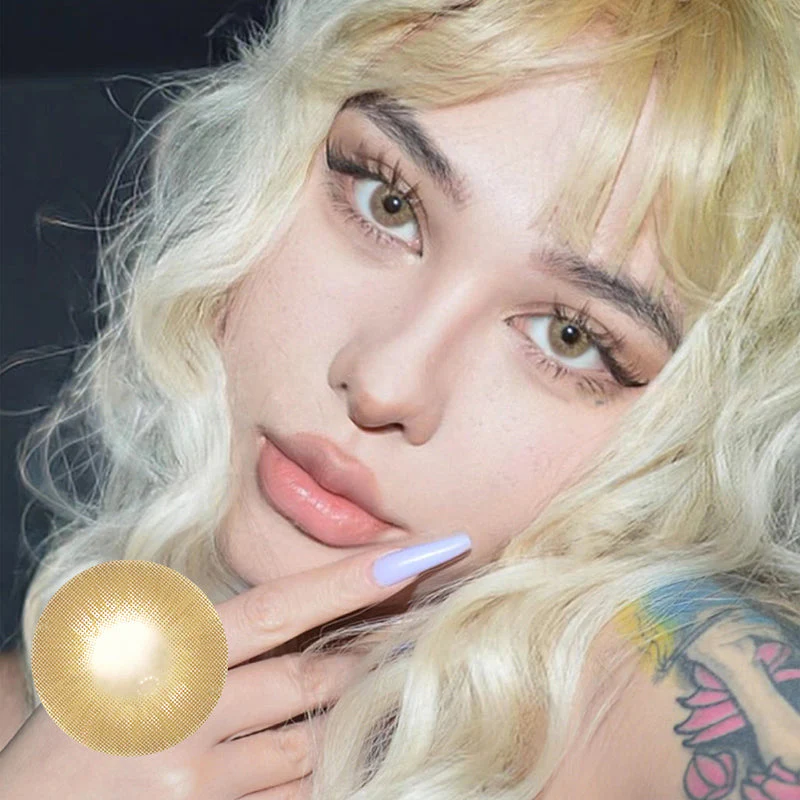 Love Story Pea Brown Prescription Colored Contact Lenses - Roseibase