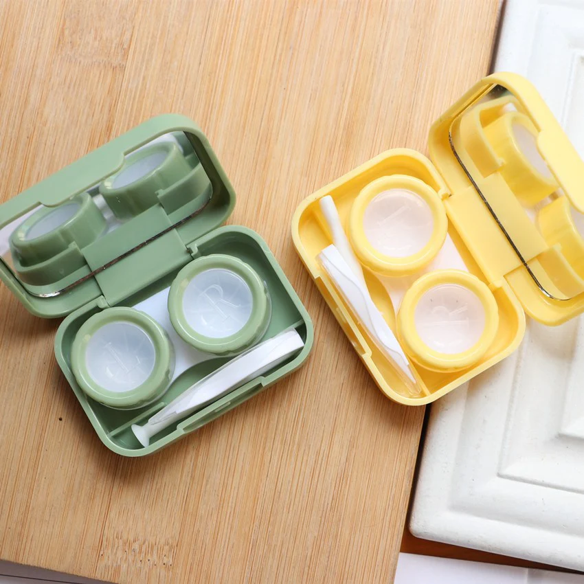 INS Fish-like Simple Colored Contact Lens Case - Roseibase