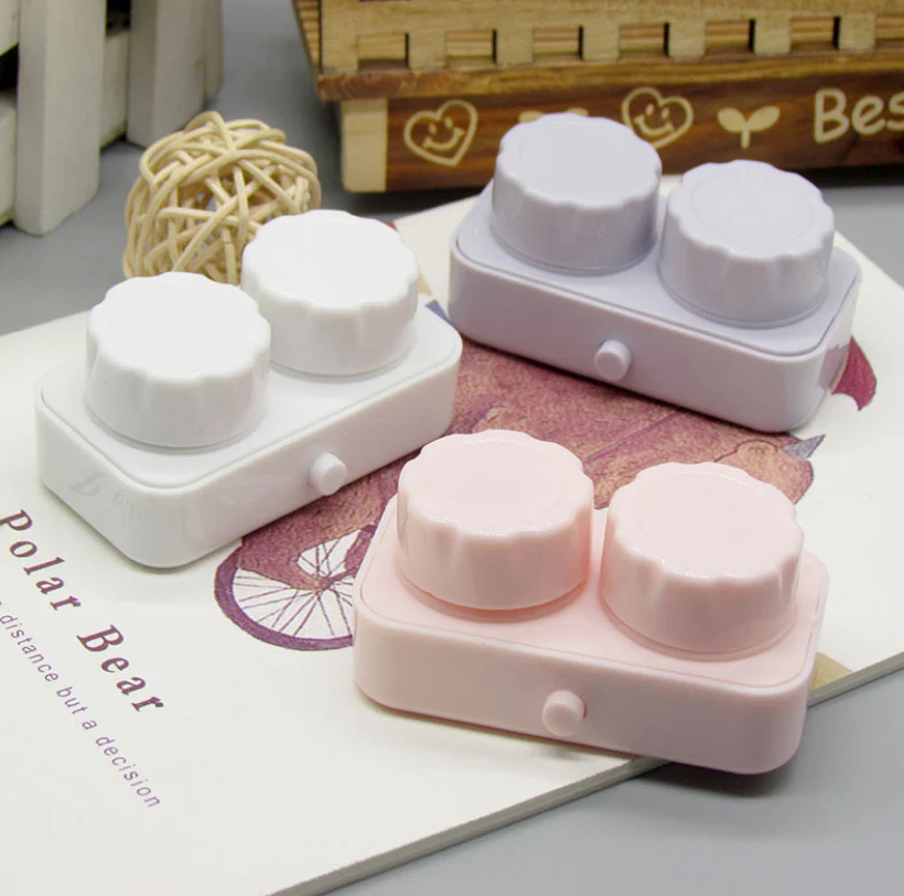 Electric cleaning Multicolor Colored Contact Lens Case - Roseibase