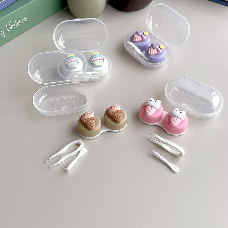 INS Simple Cute DIY Colored Contact Lens Case - Roseibase