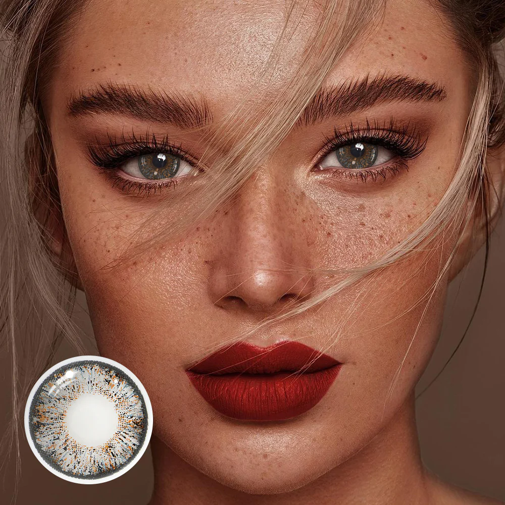 Carnelian Gray Colored Contact Lenses - Roseibase