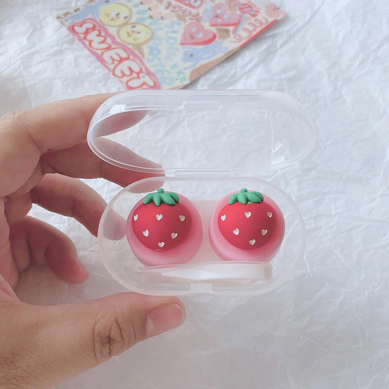 Cute Fruit Colored Contact Lens Case - Roseibase