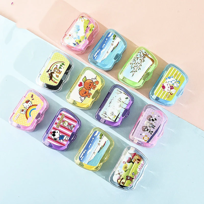 Cartoon Mini Colored Contact Lens Case - Roseibase