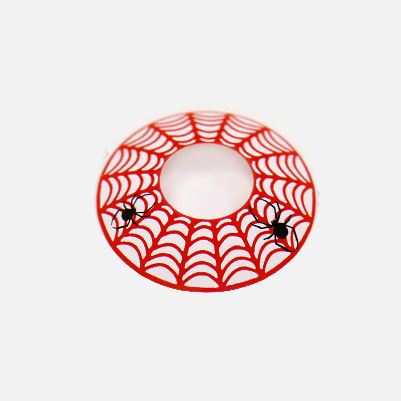 Halloween Spider Web Red Contact Lenses - Roseibase