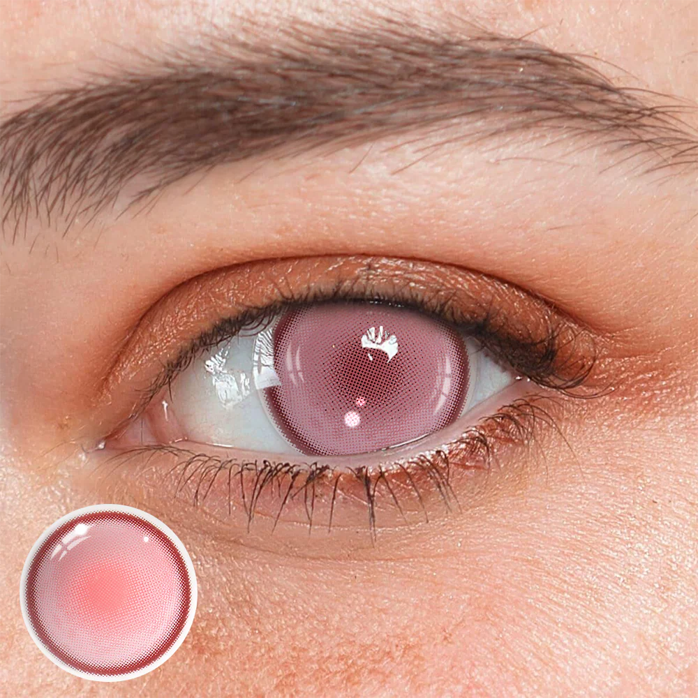 Cosplay Fairy Pink Colored Contact Lenses - Roseibase