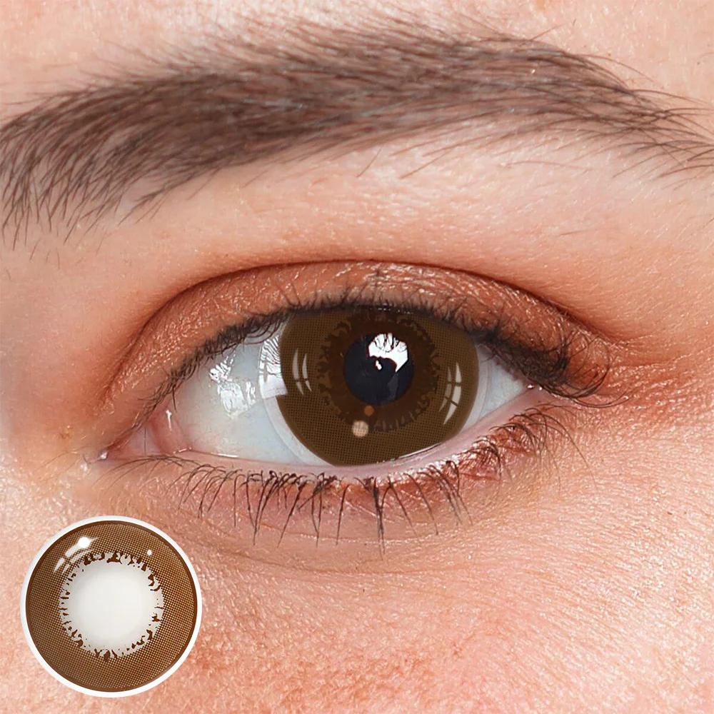 Cosplay Element Dark Brown Prescription Colored Contact Lenses - Roseibase