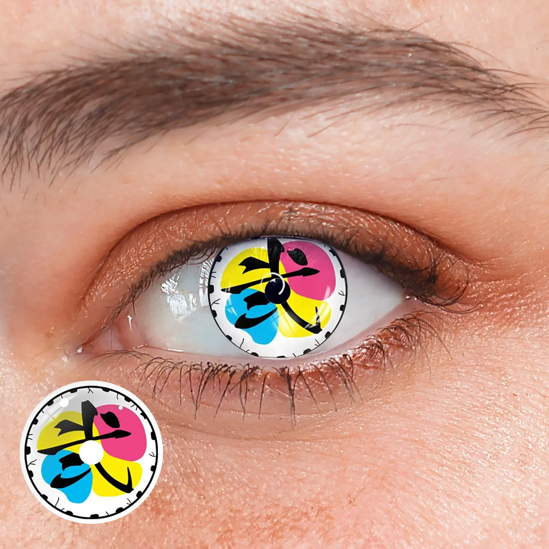 Cosplay Demon Slayer Twelve Kizuki Douma right Colored Contact Lenses - Roseibase