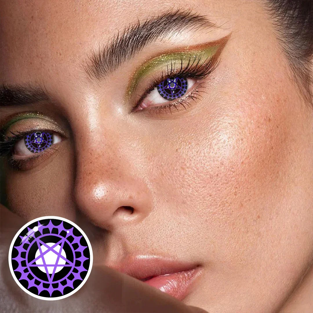 Cosplay Black Butler Covenant Purple Prescription Colored Contact Lenses - Roseibase