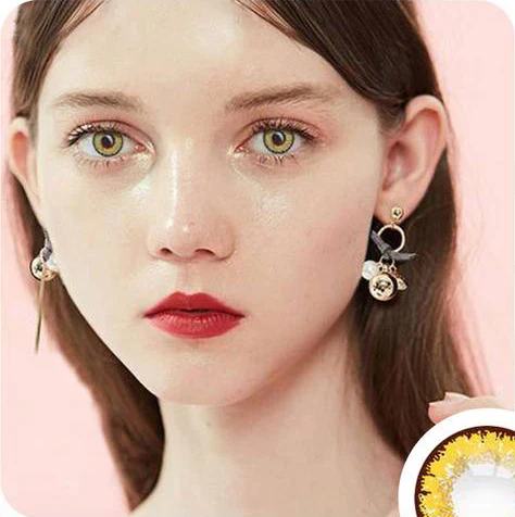 Elves Gold brown Colored Contact Lenses - Roseibase