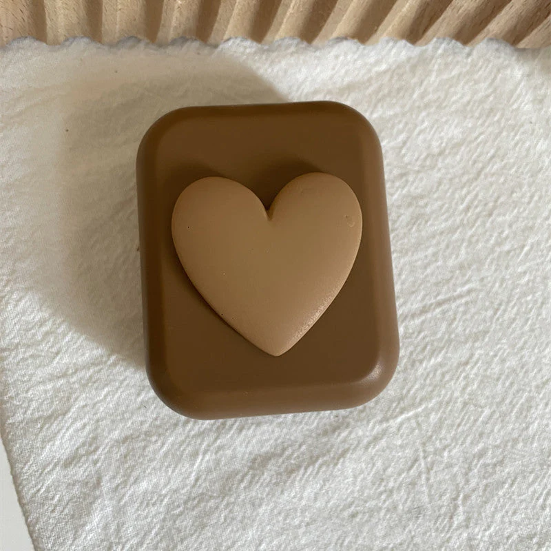 Heart Shape Colored Contact Lens Case - Roseibase