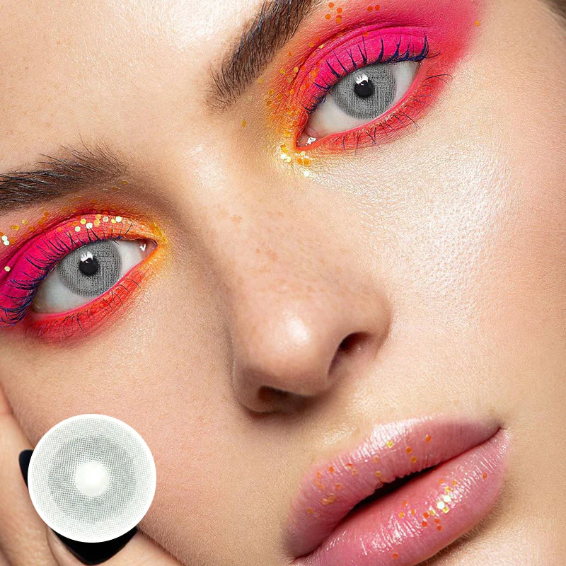 Meissa Greyish White Colored Contact Lenses - Roseibase