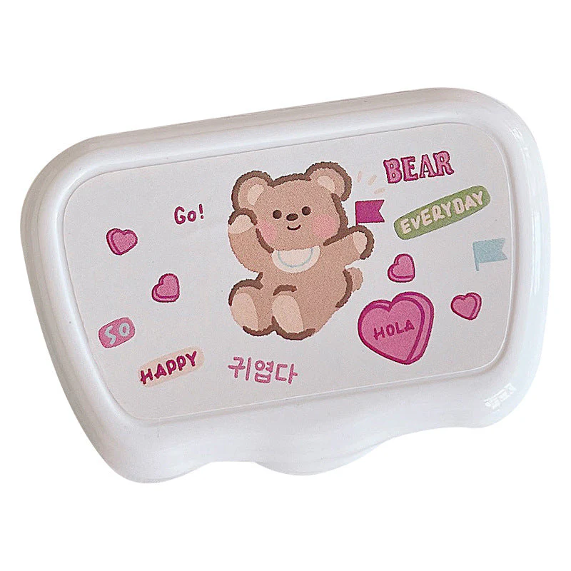 Cute Bear Colored Contact Lens Case - Roseibase