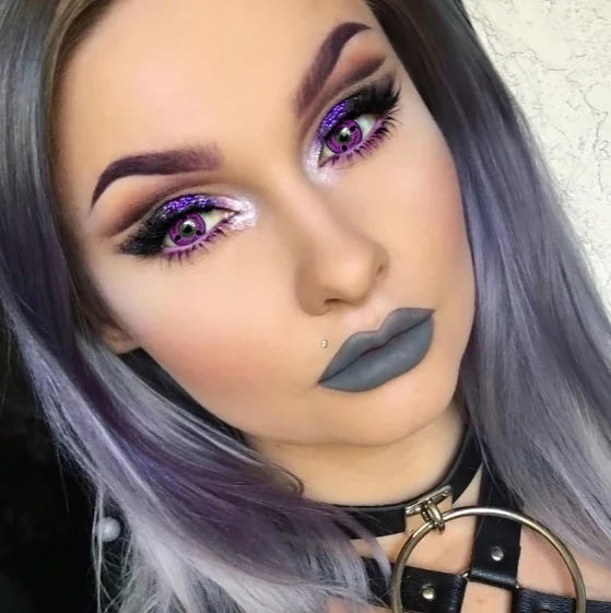 Cosplay Sasuke Uchiha Purple Colored Contact Lenses - Roseibase