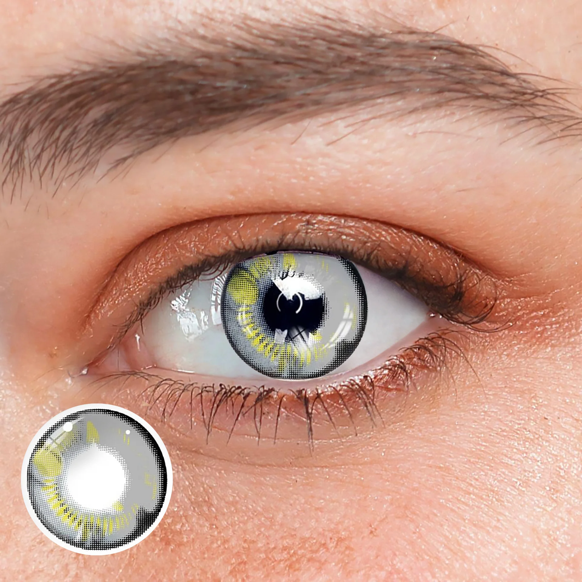 Cosplay Anime Grey Prescription Contact Lenses - Roseibase