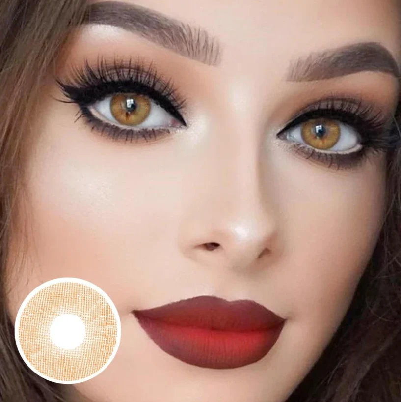 Lemon  Marron  Brown Colored Contact Lenses - Roseibase
