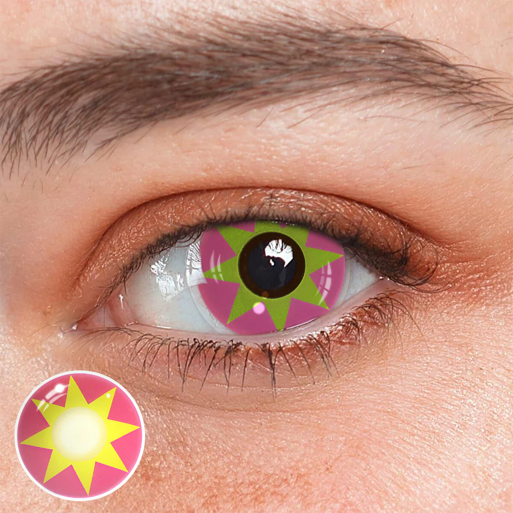 Cosplay Star Light Pink Colored Contact Lenses - Roseibase