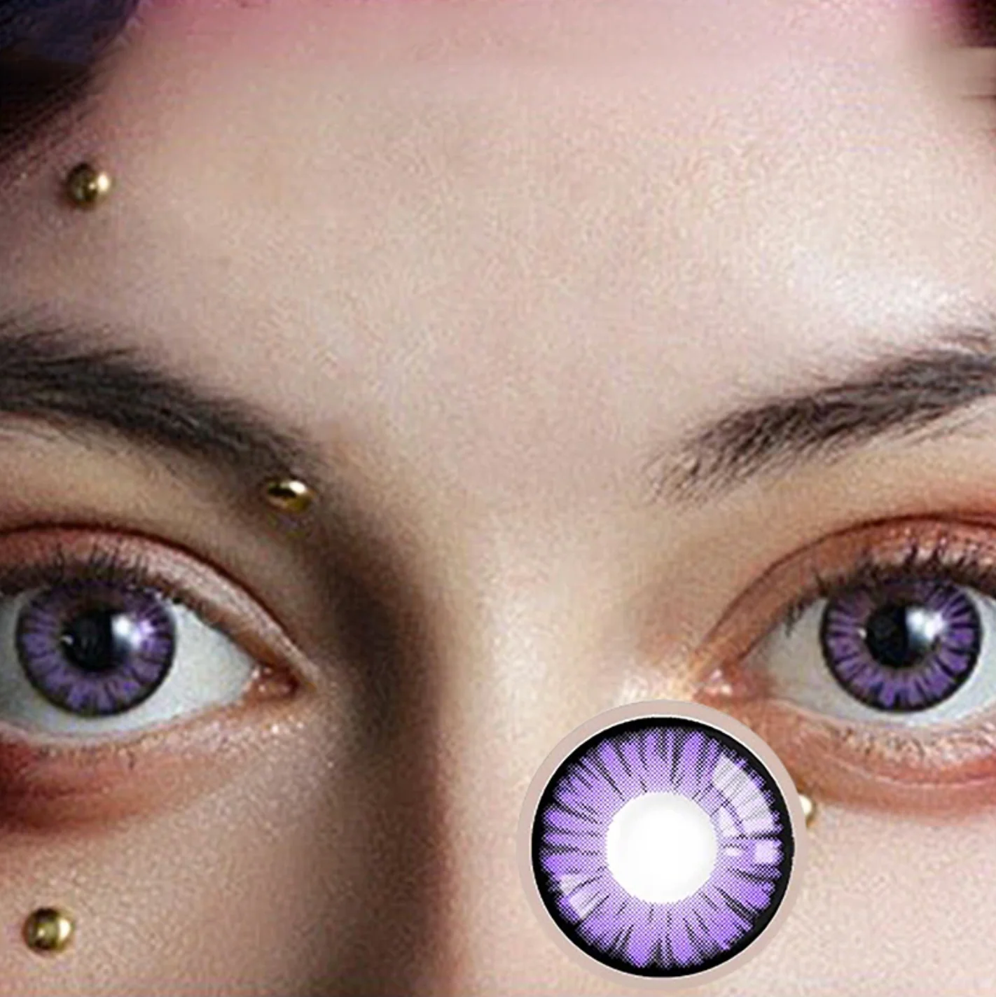 Halloween Miracle Light Violet Prescription Colored Contact Lenses - Roseibase