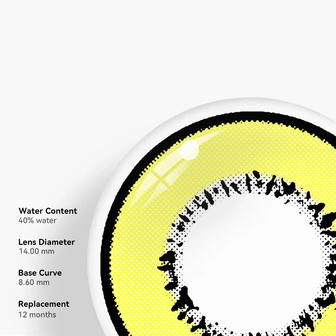 Cosplay Element Yellow Prescription Colored Contact Lenses - Roseibase