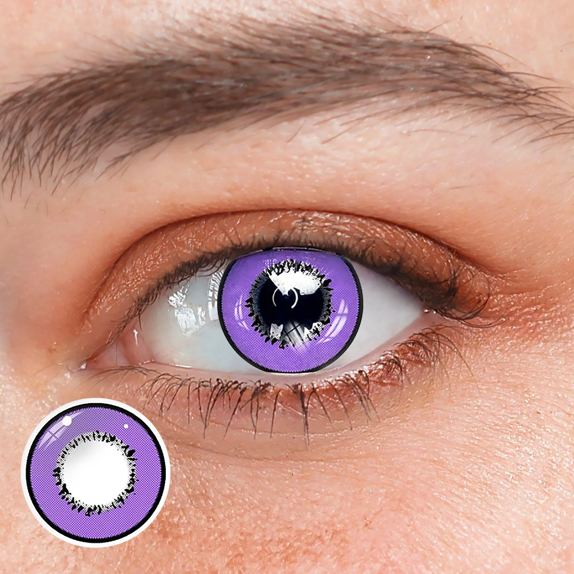 Cosplay Element Purple Prescription Colored Contact Lenses - Roseibase