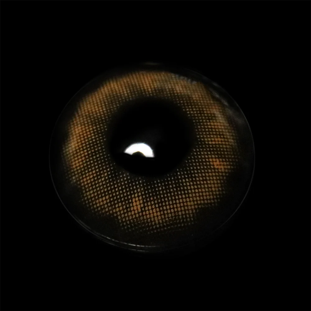 Hinata Fresh Hazel Brown Prescription Colored Contact Lenses - Roseibase