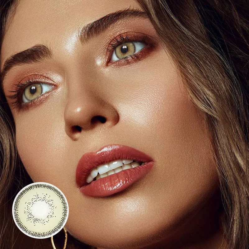 Danica Latte Yellow Colored Contact Lenses - Roseibase