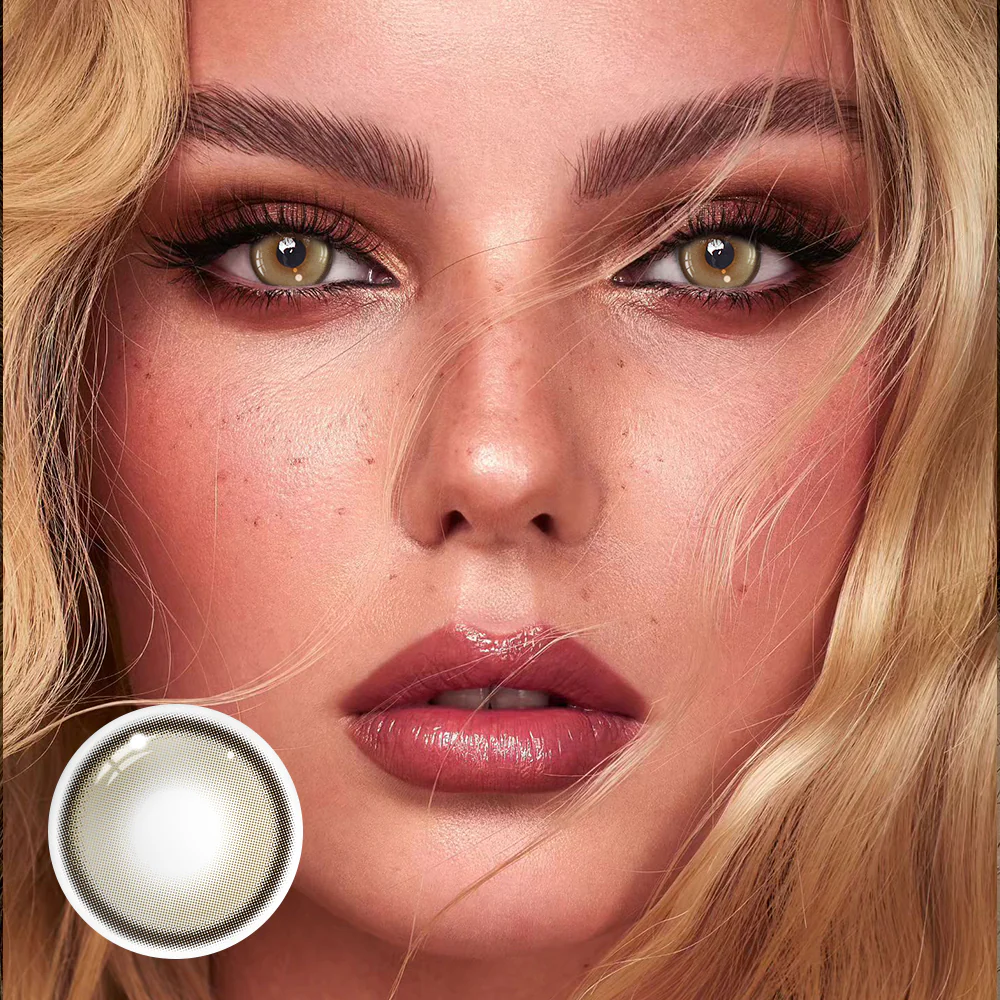 Linette Lemon Brown Prescription Colored Contact Lenses - Roseibase