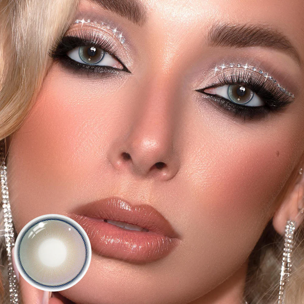 Aura Blue Colored Contact Lenses - Roseibase