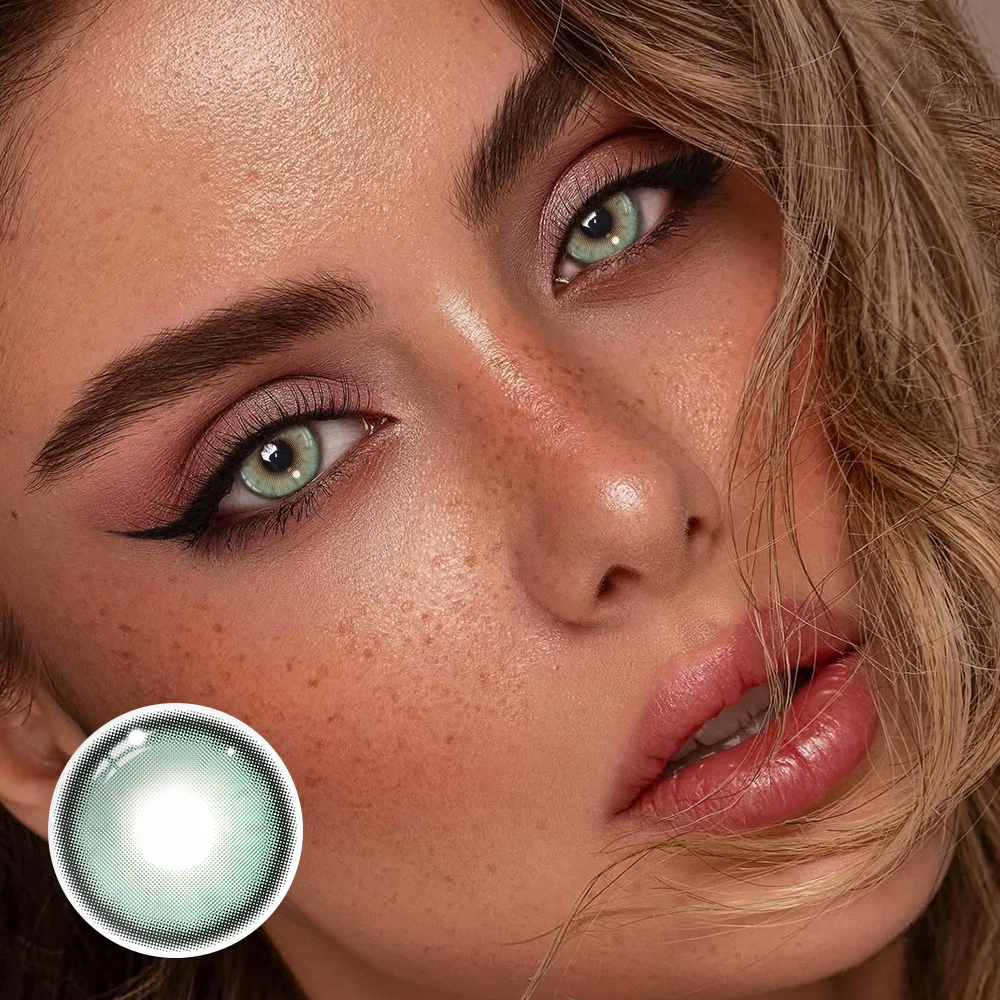 Halo Dark Green Prescription Colored Contact Lenses - Roseibase