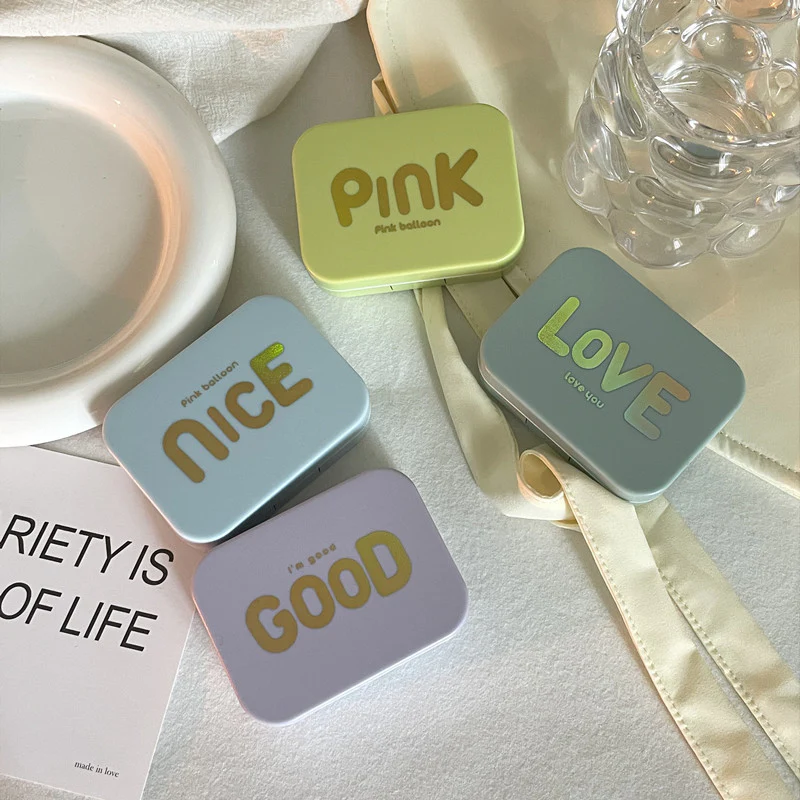 Bronzing Design Colored Contact Lens Case - Roseibase