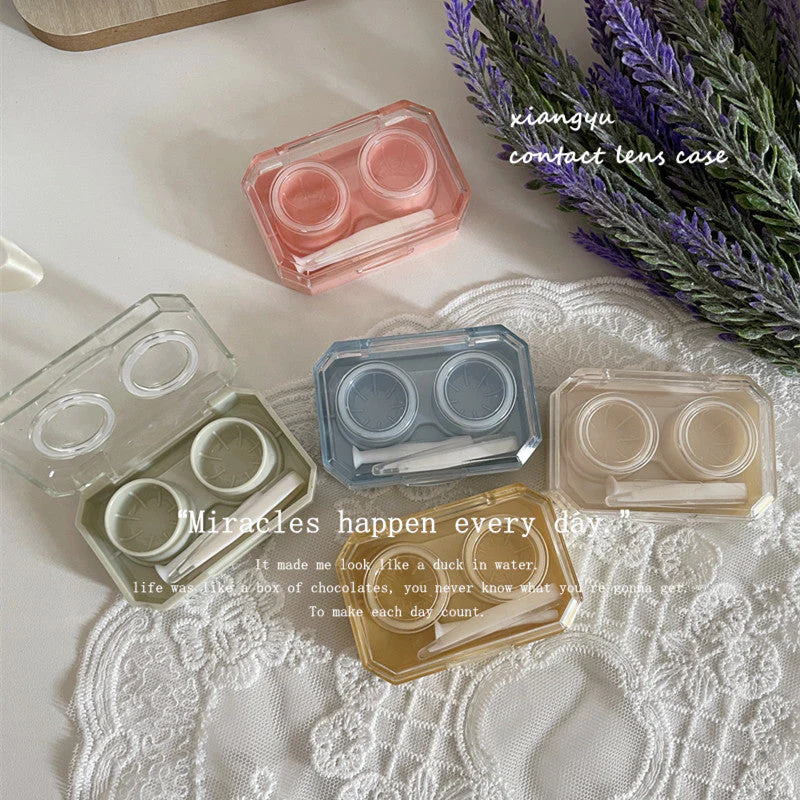 Mini Colored Contact Lens Case - Roseibase