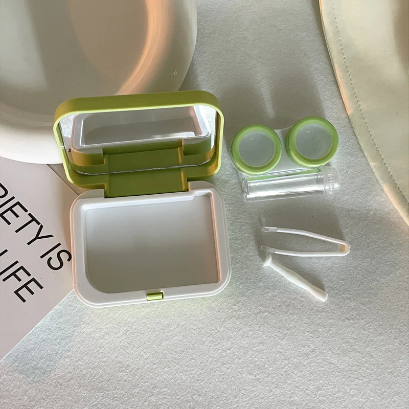 Bronzing Design Colored Contact Lens Case - Roseibase