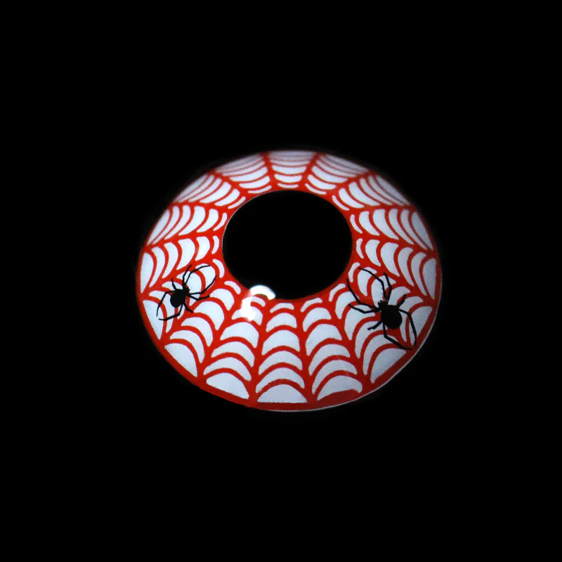 Halloween Spider Web Red Contact Lenses - Roseibase
