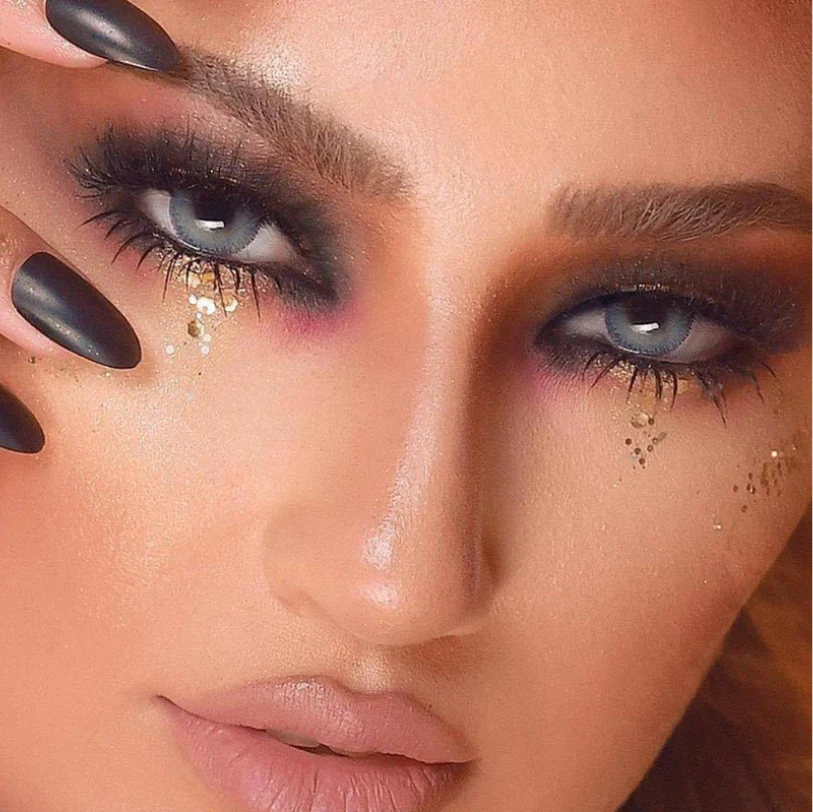 GLOW  NAVY GRAY  Colored Contact Lenses - Roseibase