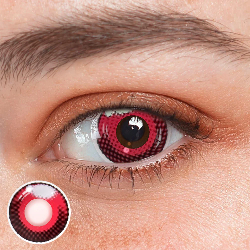 Cosplay Agate Red Colored Contact Lenses - Roseibase