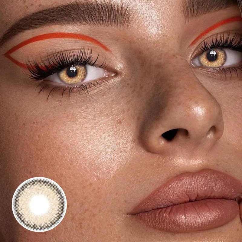 Ares Brown Colored Contact Lenses - Roseibase