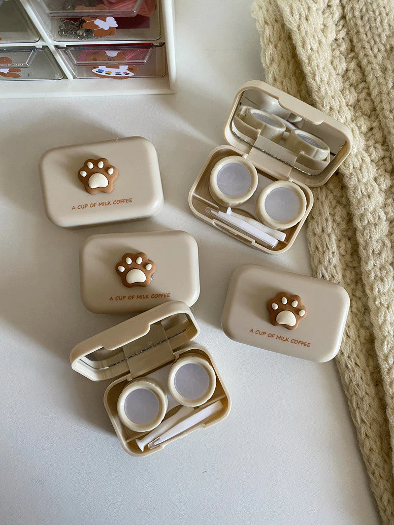 Milktea Colored Contact Lens Case - Roseibase