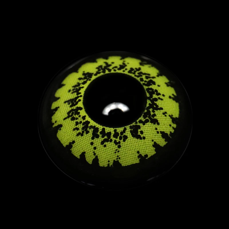 Cosplay Queen Yellow Prescription Colored Contact Lenses - Roseibase