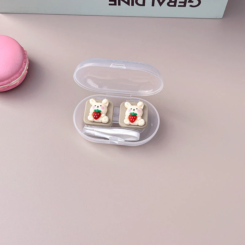 Cute Bear Colored Contact Lens Case - Roseibase